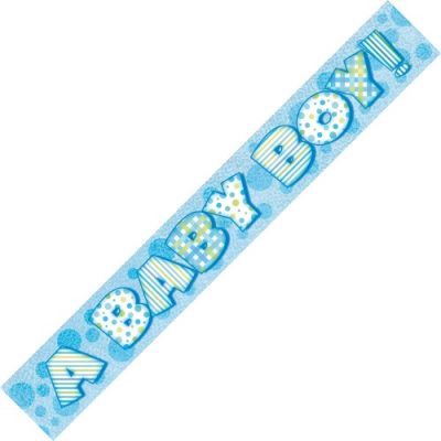 "A Baby Boy" Baby Shower Prismatic Banner