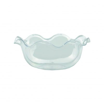 8pcs 95x95mm Clear Plastic Mini Dish Dessert Cups - Ripple