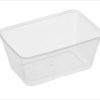 50/500pcs Genfac Plastic Rectangular Disposable Takeaway Container & Lids