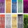 90x200cm Shiny Metallic Curtain Iridescent Foil Fringe Party Backdrop Venue Decoration