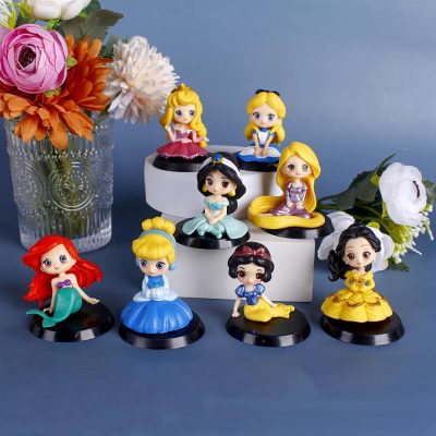 8pcs Disney Princess Set Collection Solid PVC Figure Figurine Toy Cake Topper